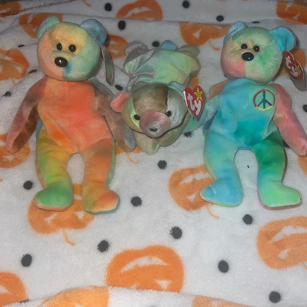 3 pack of beanie babies!✨Garcia, Peace Bear, && Sammy!!✨